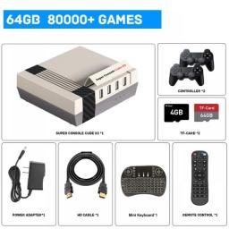 Retro Video Game Console Super Console Cube X3 With 100000 Game For PSP/PS1/DC/Sega Saturn 4K/8K HD TV Box Game Player Dual Wifi