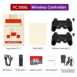 Retro Video Game Console 4K UHD Hyper Base FC Game Box Ext.500G HDD For PSP/PS1/N64/DC/3DO/MAME/NDS 53000+Games With Controller