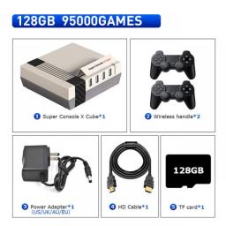 Retro Super Console X Cube Mini/TV Video Game Console For PSP/PS1/DC/N64 WiFi HD Output Built-in 50+ Emulators With 117000 Games