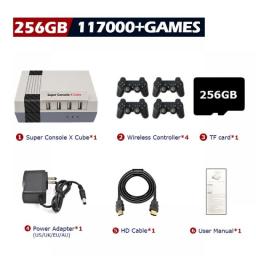 KINHANK Super Console X Cube Retro Game Console Support 117000 Video Games 70 Emulators For PSP/PS1/DC/N64/MAME With Gamepads