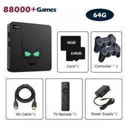 Kinhank Retro Super Console X King Amlogic S922X Android TV Box Emuelec 4.5 Video Game Console For PS1/PSP/N64/SS Wifi 6