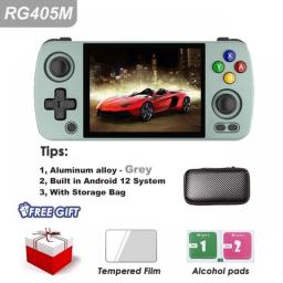 BOYHOM RG405M Handheld Game Console 4 Inch IPS Touch Screen T618 CNC/Aluminum Alloy Android 12 Portable Retro