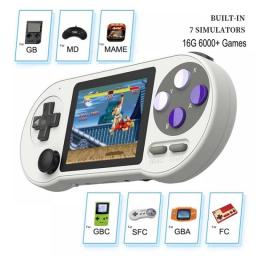 SF2000 Portable Handheld Game Console 3 Inch Retro Game Consoles Built-in 6000 Games Classic Mini Video Games For Kids