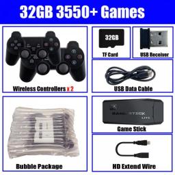 Video Game Console 64G Built-in 10000 Games Retro Handheld Game Console Wireless Controller Game Stick For PS1/GBA Kid Xmas Gift