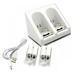 2 Port Charging Dock Rechargeable 2800mAh Batteries Charger For Wii Game Console Game Accessories