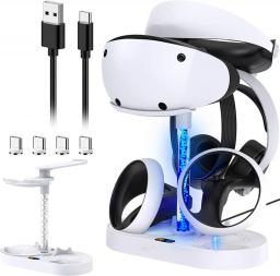 Charging Station For PS VR2, Stand Dock Support PSVR2 Headset Display Accessories Playstation Magnetic Adapters Sense Controller