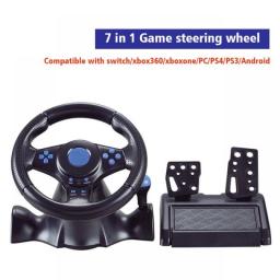 DATA FROG Gaming Steering Wheel For PC Racing Pad 180 Degree Vibration Controlle For PS2/PS3/Xbox 360/Compatible-Nintendo Switch