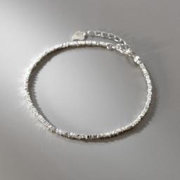 La Monada 15+3cm Simple Irregular Bracelets For Women Silver 925 Sterling Jewelry Fine 925 Sterling Silver Women's Bracelet