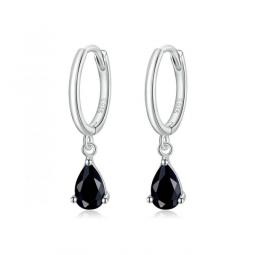 Bamoer Silver ISHWAR Water Drop Earrings  925 Sterling Silver 4 Colors Drop Shape Earring For Women Statement  Jewelry SCE1018