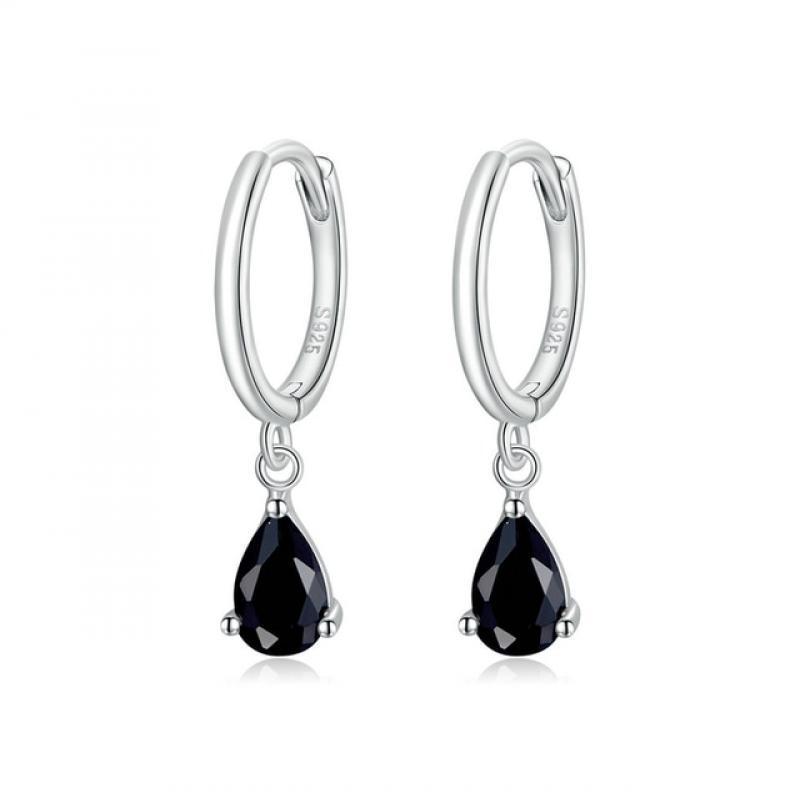bamoer Silver ISHWAR Water Drop Earrings  925 Sterling Silver 4 Colors Drop Shape Earring for Women Statement  Jewelry SCE1018