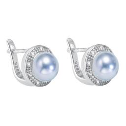 ZHBORUINI 2021 New Pearl Earrings 925 Sterling Silver Jewelry Vintage Style Natural Freshwater Pearl Stud Earring For Women Gift