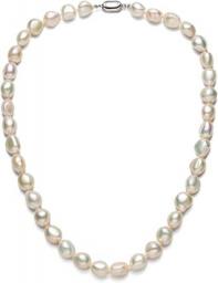 Baroque Pearl Necklace For Women, 9-10mm AA Quality Freshwater Cultured Pearl Strand Necklace With Sterling Silver Clasp