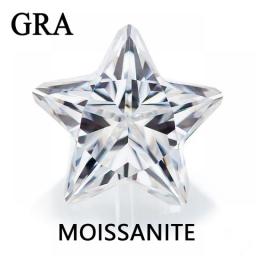 Loose Moissanite Gemstone Pentagram Stone Star White D Color VVS1 DIY Fine Jewelry Inlay With GRA Certificate