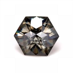 Moissanite Stone Hexagon Cut VVS1 Gray Color Loose Lab Grown Diamond With GRA Certificate Gemstones Wholesale