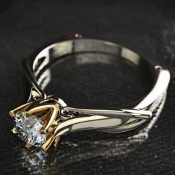 18K Multi Gold Ring For Women Natural 1 Carat Diamond With Diamond Jewelry Anillos De Bizuteria Anillos Mujer Gemstone Rings Box