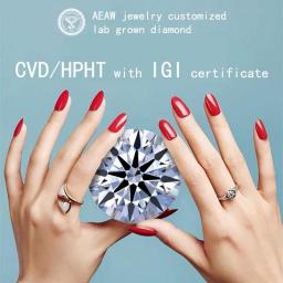 AEAW Customize Jewelry Order CVD HPHT IGI Jewelry 14K 18K Ring Earrring Necklace  （shipping Fee)