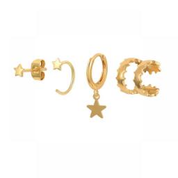ROXI Multible Earring Jewelry Sets Earring For Women Fashion Casual Earrings Jewelry Circle Star Flower Geometry Piercing Earing
