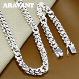 925 Silver Jewelry Sets For Women Men Sideway Necklaces Bracelets Jewelry Gifts