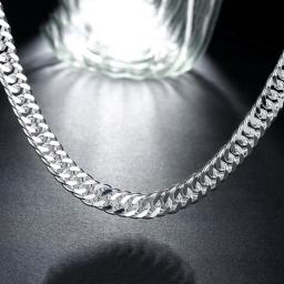 Wholesale Width 6MM Chain 925 Sterling Silver Necklaces For Women Men Charm Fashion Jewelry Wedding Party 50/55/60cm