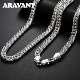 925 Silver 6MM Necklace Chain For Men Women Fashion Jewelry