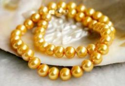 Natural Color Nobility Woman's Jewelry Pretty! 8-9MM Real Akoya Cultured Pearl  18