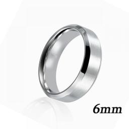 Black Rings Classic Stainless Steel Ring Engagement Wedding Bands For Men Female Couple Black Silver Color Fashion Jewelry 8/6mm