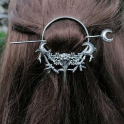 Unique Viking Black Oversized Crow Hair Clip Accessories For Women 2022 Vintage Goth Punk Raven Wing Hairpin Jewelry Haarschmuck