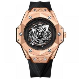Luxury Brand Mens Sport Watch Unique Design Quartz Watches For Men Date Silicone Waterproof Military Clock Montre Homme B2266