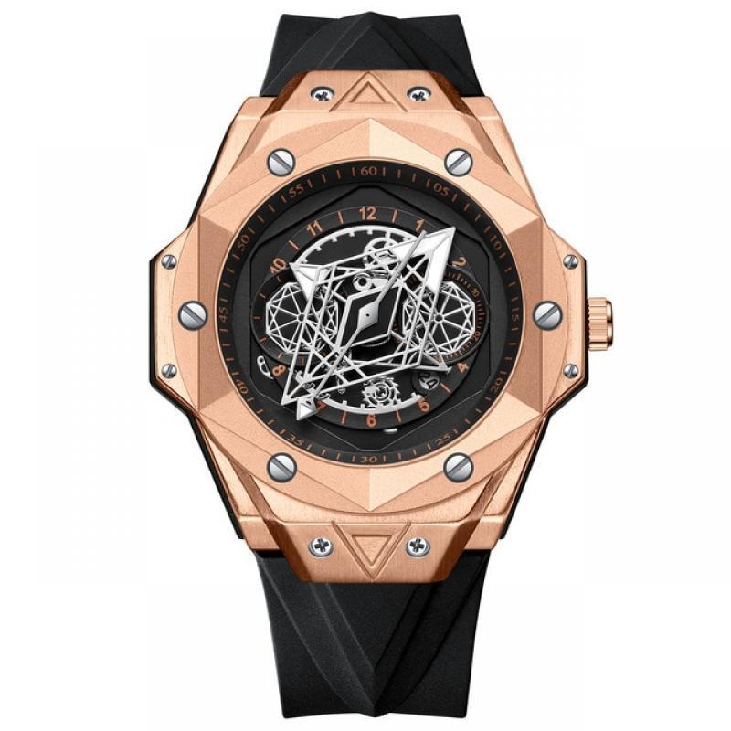 Luxury Brand Mens Sport Watch Unique Design Quartz Watches for Men Date Silicone Waterproof Military Clock Montre Homme B2266