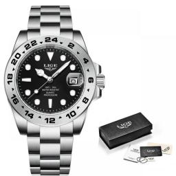 2023 New LIGE Design Top Brand Men's Sports Quartz Watches  Stainless Steel Wrist 30M Waterproof Chronograph Luxury Reloj Hombre