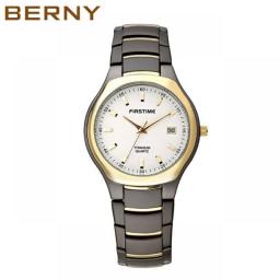 BERNY Quartz Titanium Watch For Men Ultra Lightweight Wristwatch Gold Tone Calendar Watches  Japan Luxury Male Clock Waterproof