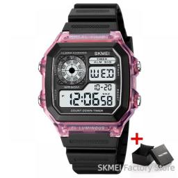 SKMEI 1998 Sport Watches Mens Japan Digital Movement Countdown Clock Reloj Hombre Function Design Waterproof Chrono Wristwatch