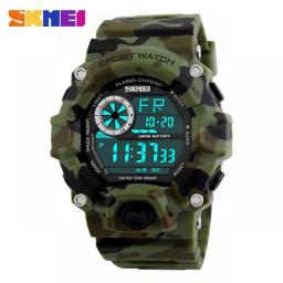 SKMEI 1019 Military Digital Watch Men Camouflage Sports Mens Watches Stopwatch Alarm Clock Waterproof Wristwatches Reloj Relogio