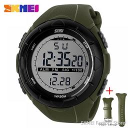 SKMEI 1025 Fashion Military Man Watches Simple Sport Watch Men Resistant Waterproof Digital Wristwatch Alarm Clock Reloj Hombre