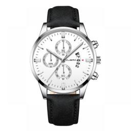 2023 Fashion Men's Watch Brand Luxury Male Quartz Watches Minimalist Casual Leather Strap Digital Calendar Wristwatch Men Clock