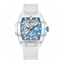 Faion Watch Men And Women Brand ONOLA Luxury Transparent Plastic  Waterproof Quartz Silicone Men Watches Relojes Para Hombre