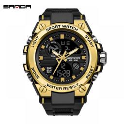 SANDA Brand G Style Men Digital Watch Shock Military Sports Watches Fashion Waterproof Electronic Wristwatch Mens Relogios