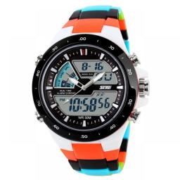 SKMEI 1016 Men Fashion Casual Alarm Clock Waterproof Military Chrono Dual Display Wristwatches Relogio Masculino Sport Watch