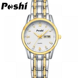 POSHI 2022 New Gold Watch Women Watches Ladies Creative Steel Women's Bracelet Watches Female Waterproof Clock Relogio Feminino
