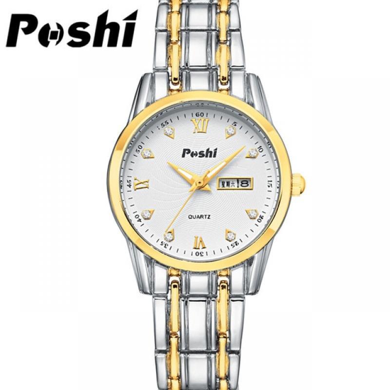 POSHI 2022 New Gold Watch Women Watches Ladies Creative Steel Women's Bracelet Watches Female Waterproof Clock Relogio Feminino