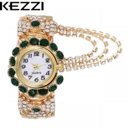 Kezzi Korean Women's Diamond Quality Quartz Watch Fashion Alloy Bracelet Watch For Women  Luxury Watch  Woman Watch Gift