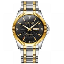 New CHENXI Mens Quartz Watches Fashion Stainless Steel Business Waterproof Watch Top Brand Luxury Date Analog Wristwatch