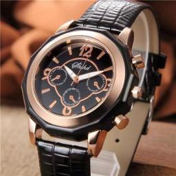 WOKAI High Quality Fashion Men's Business Belt Quartz Hands Watch Boys Sport Waterproof Tungsten Steel Clock Retro