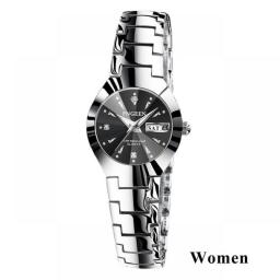 Couple Watches For Lovers Quartz Wristwatch Fashion Business Men Watch For Women Watches Tungsten Steel Coffee Gold Pair Hour