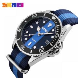 SKMEI 9133 Couple Watches Men And Women Casual Watch Nylon Strap 30M Waterproof Multiple Quartz Wristwatches Reloj Hombr