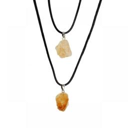 Natural Citrine Pendant For Women Citrine Raw Stone Necklace For Men Yellow Crystal Necklaces Gift Natural Crystal Jewelry