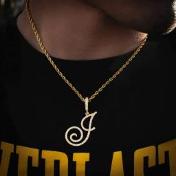 Men Ropes Initials Necklace Stainless Steel Minimalist Twist Rope Chain CZ Letters Necklace High Quality Non Fading Jewelry Gift