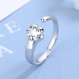 New In 925 Sterling Silver Cat Paw Rings For Women Luxury Jewelry Gift Female News Trends 2023 Free Shipping Offers GaaBou