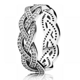 Original Reversible Heart Signature Circles Tiara Royal Crown Flower Bow Ring Fit 925 Sterling Silver Ring Europe Diy Jewelry