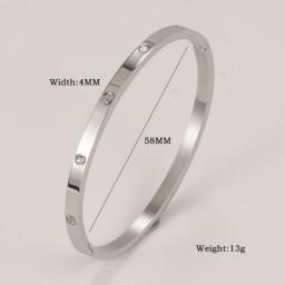 XUANHUA Stainless Steel Cuff Bracelets Bangles For Women Fashion Jewelry Charm Jewelry Accessories Crystal Bracelet Loves